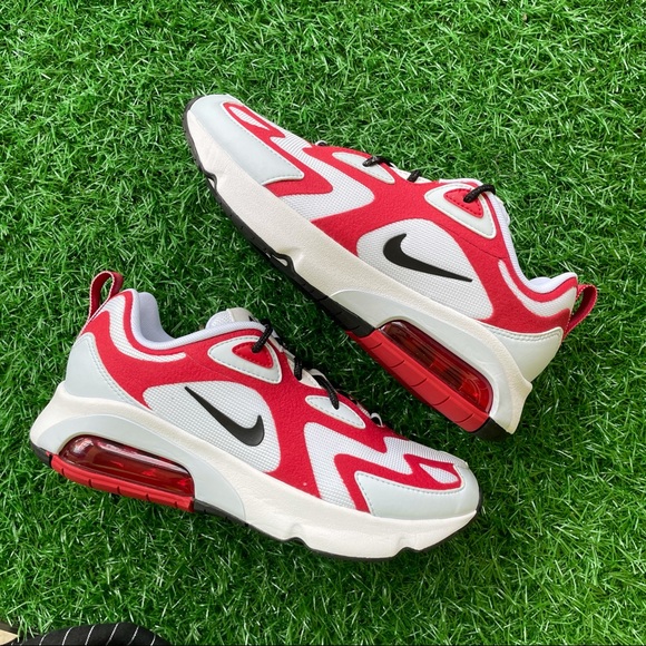 Nike Air Max 200 White / Black - Gym Red - Picture 6 of 9